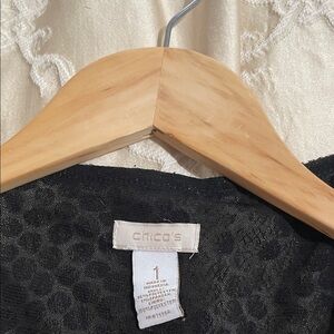 Chico's Black Patterned Blouse